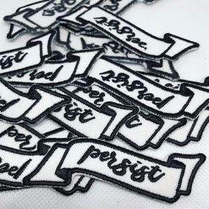 Black and White Persist Iron On Patch!